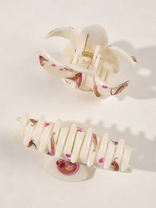 Dachshund & Heart Hair Clip Set
