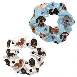 The Dachshund Signature Duo: Premium Scrunchie Set