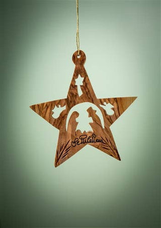 Star with Nativity and Angels - 3"