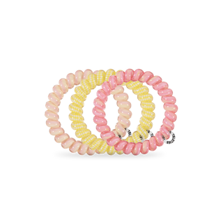 Lexie Hull Edition: Strong-Grip Large Hair Ties – Pink & Yellow 3-Pack