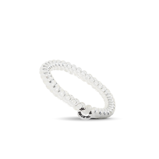 TELETIES Small Crystal Clear Spiral Hair Ties – Strong Grip No-Rip Coils (3-Pack)