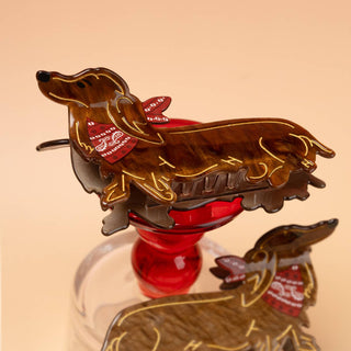 Dachshund Hair Claw Clip, Tortoiseshell