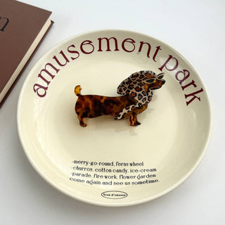 Whimsical Dachshund in Outfits Hair Claws
