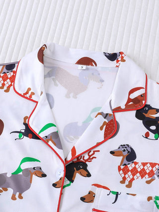 Merry Dachshund Long Sleeve Pajama Set