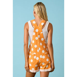 GAME DAY POLKA DOT ROMPER BIB OVERALLS