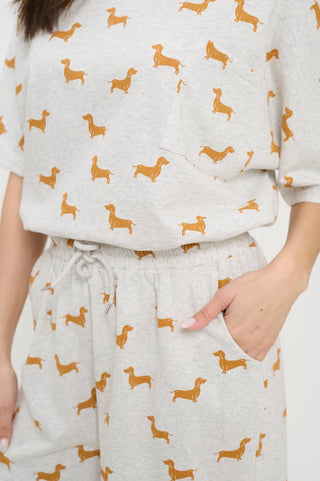 Dachshund Love Relaxed Fit Tee – Playful Wiener Dog Print
