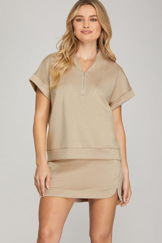 High Waist A-Line Skort