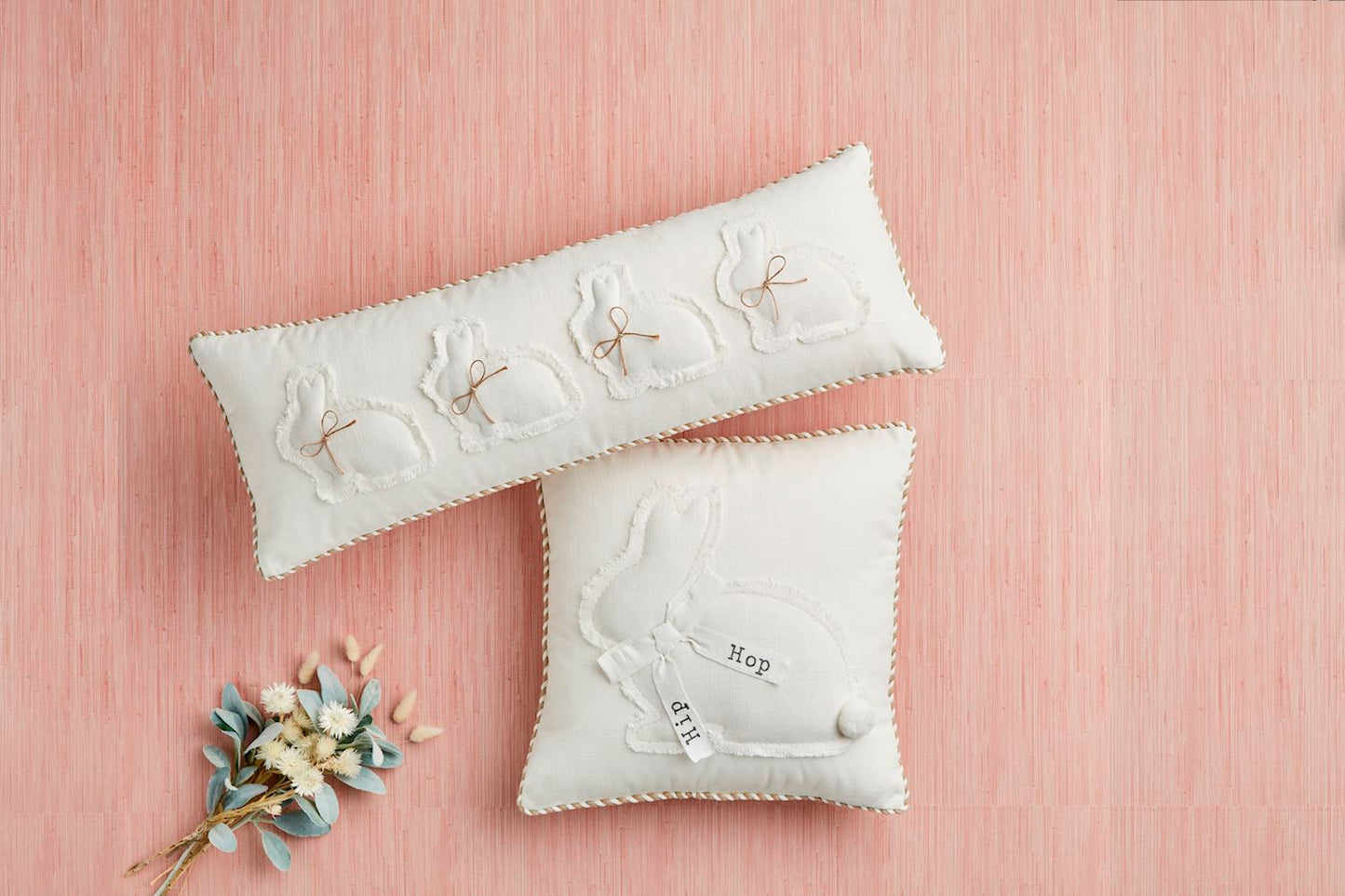 Mud Pie Spring Bunny Pillow (Long or Square) - Home
