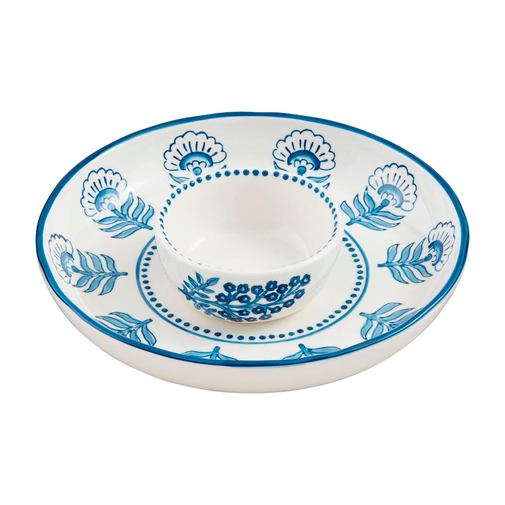Mud Pie Block Print Chip & Dip Set - Home