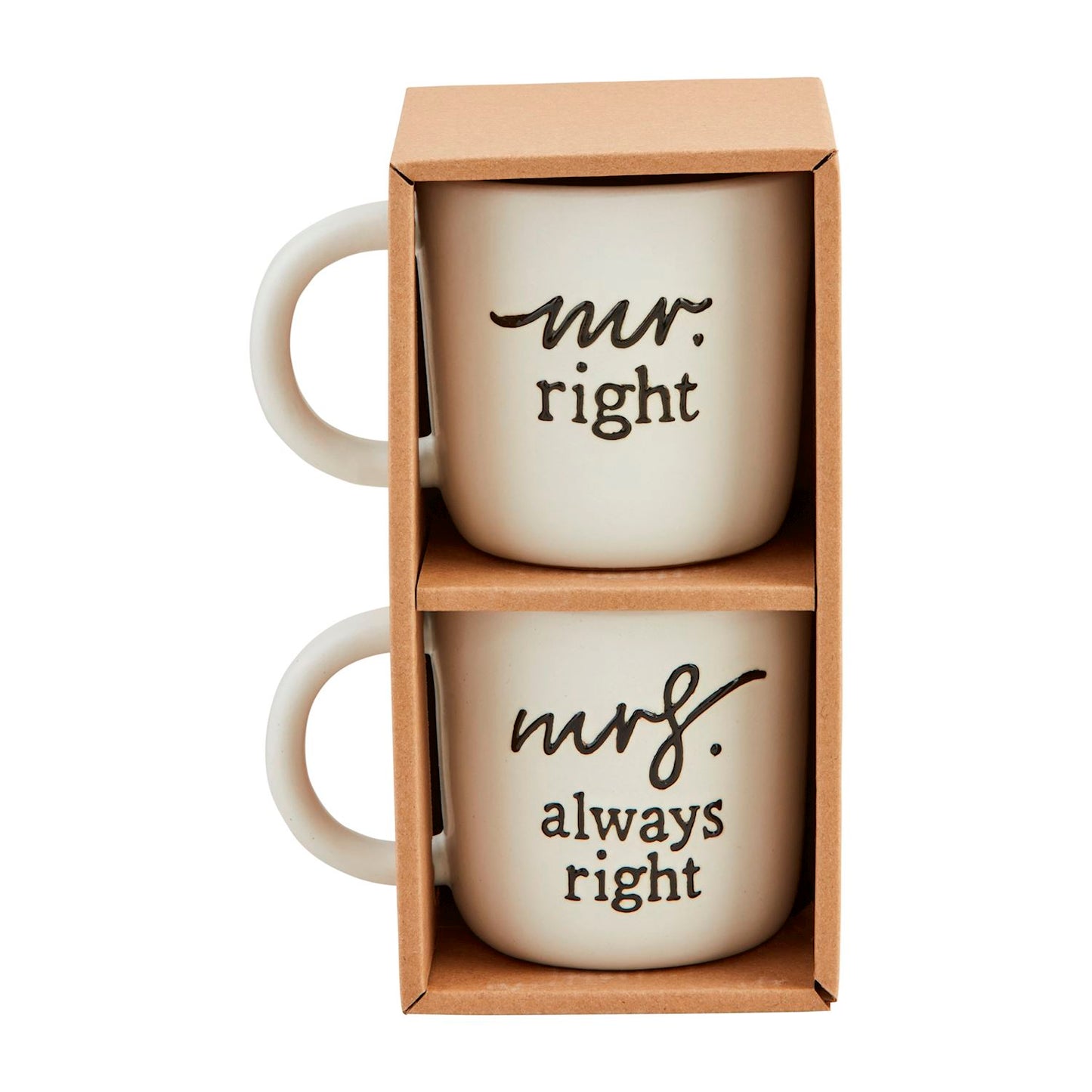 Mud Pie Mr. & Mrs. Right Mug Set - Home