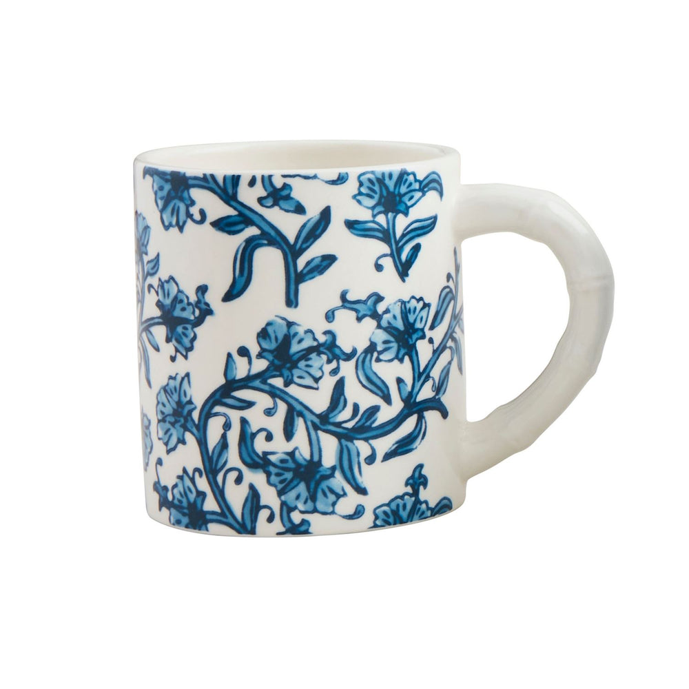 Mud Pie Cornflower Block Print Mug - Home