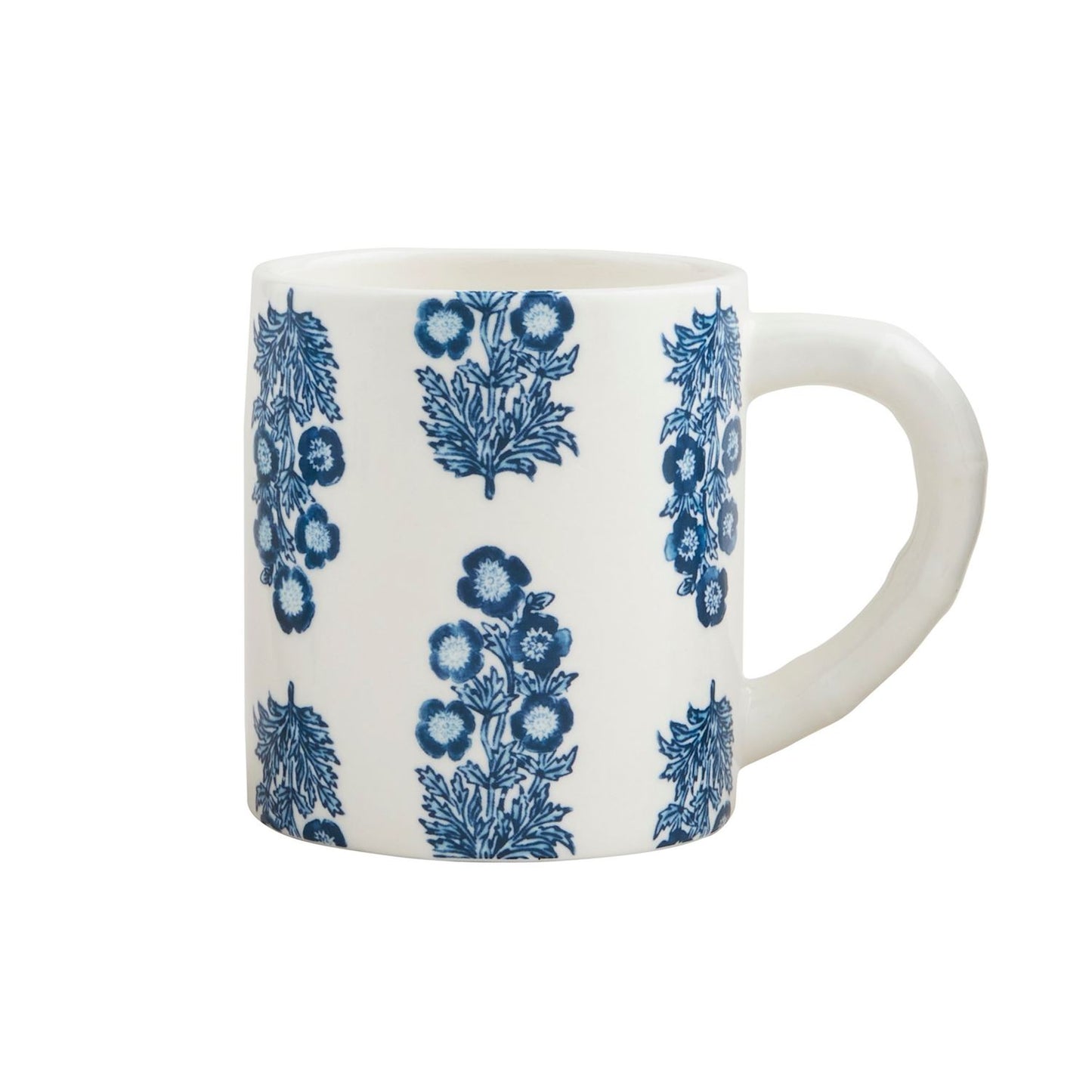 Mud Pie Dianthus Block Print Mug - Home