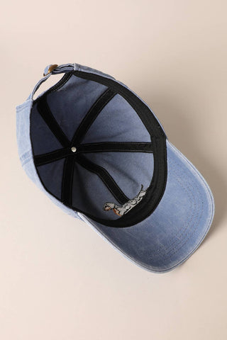 Premium Embroidered Dachshund Baseball Cap | Adjustable Cotton Doxie Hat