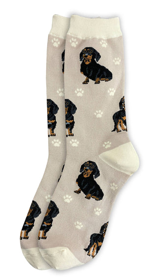 Black Dachshund Novelty Socks