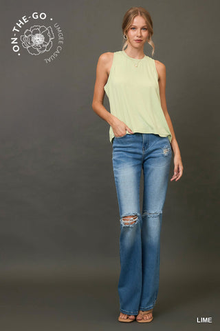 Sleeveless Knit Tank Top