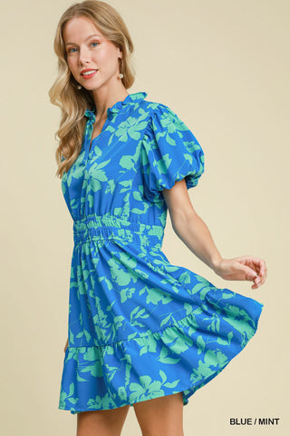 Floral Smocked Waist Dress