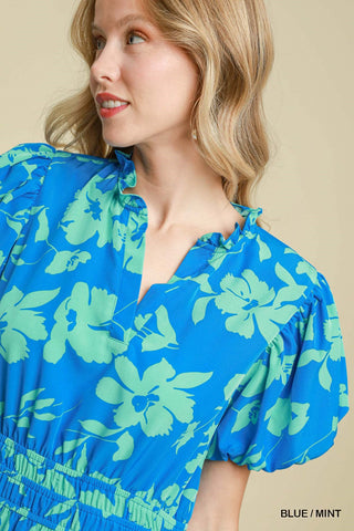 Floral Smocked Waist Dress