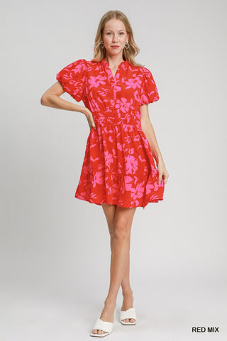 Floral Smocked Waist Dress
