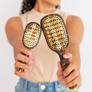 Mini Vented Styling Hair Brush - Tortoise Shell | Travel-Size Blowout Brush