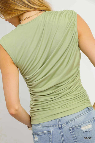 Ruched Soft-Touch Tank