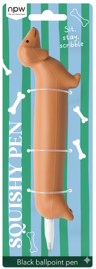 Dachshund Squishy Pen, Black Ink