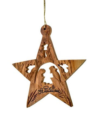 Star with Nativity and Angels - 3"