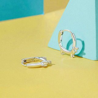 Dachshund Hoop Earrings, Sterling Silver
