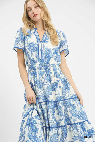Botanical Tiered Maxi Dress