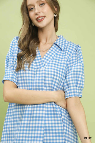 Audrey Tiered Gingham Midi Dress