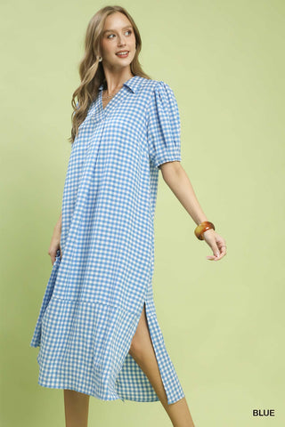 Audrey Tiered Gingham Midi Dress