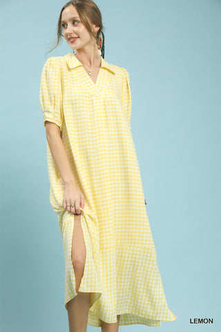 Audrey Tiered Gingham Midi Dress