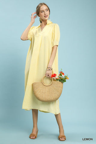Audrey Tiered Gingham Midi Dress