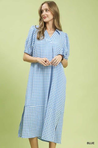 Audrey Tiered Gingham Midi Dress