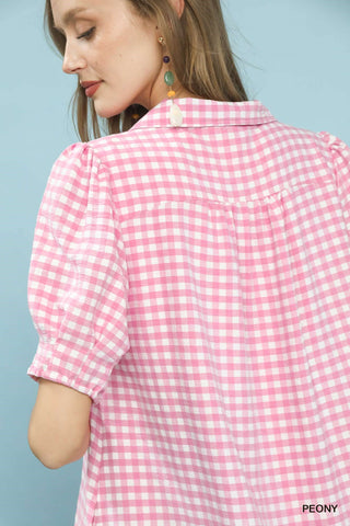 Audrey Tiered Gingham Midi Dress