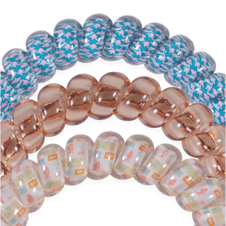 TELETIES x Lain Snow Island Threads: Large No-Rip Hair Ties (3-Pack)