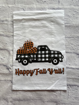 “Happy Fall” Tea Towel