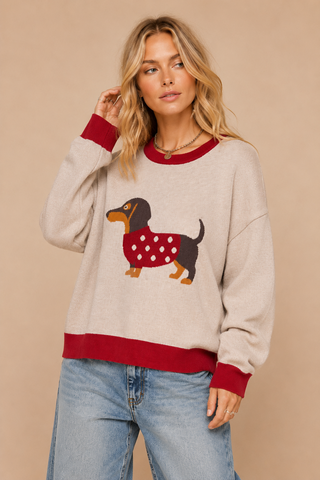 Dachshund Colorblock Sweater