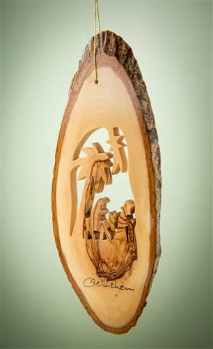 Bark Slice with Flight to Egypt and Palm - 5 to 6"