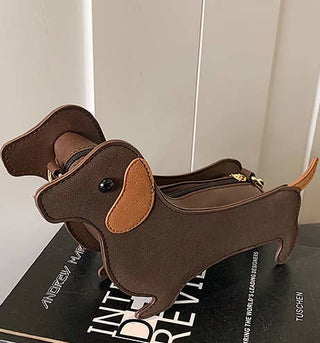 Funny Spotted Dachshund Shaped Crossbody Bag
