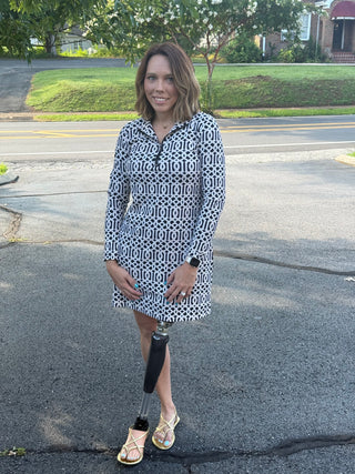 Lulu-B UPF 50+ Long Sleeve 1/4 Zip Travel Dress