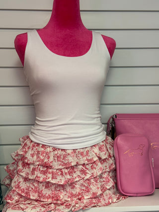 Petal & Play Floral Tiered Ruffle Mini Skort