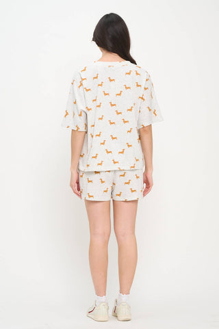 Dachshund Love Relaxed Fit Shorts – Sunny Wiener Dog Print