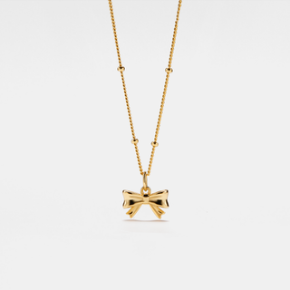 Dainty Bow Tie Bowknot Charm Necklace