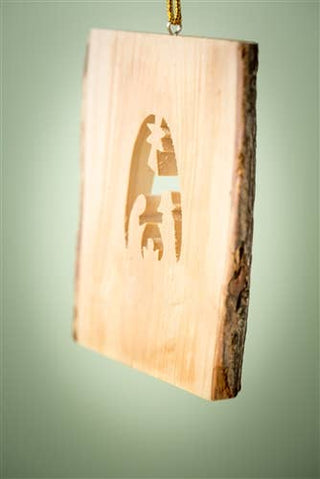 Bark with Nativity Scene - 4"