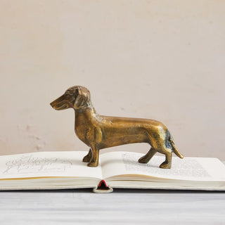 Antique Brass Dachshund Figurine