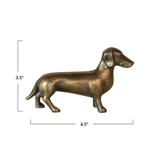 Antique Brass Dachshund Figurine
