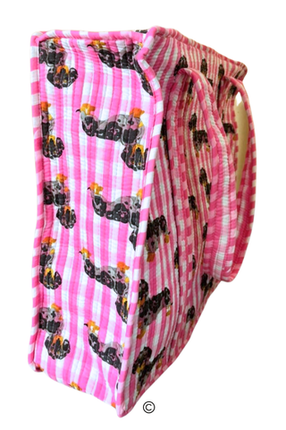 The Chloe Tote Bag©: The Signature Gingham & Dapple Dachshund Edition