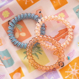 TELETIES x Lain Snow Island Threads: Large No-Rip Hair Ties (3-Pack)