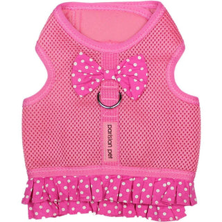 Pink Polka Dot Dog Harness Dress