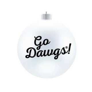 UGA Bulldogs "Go Dawgs" Glass Ball Christmas Ornament – 4" Collegiate Spirit Decor